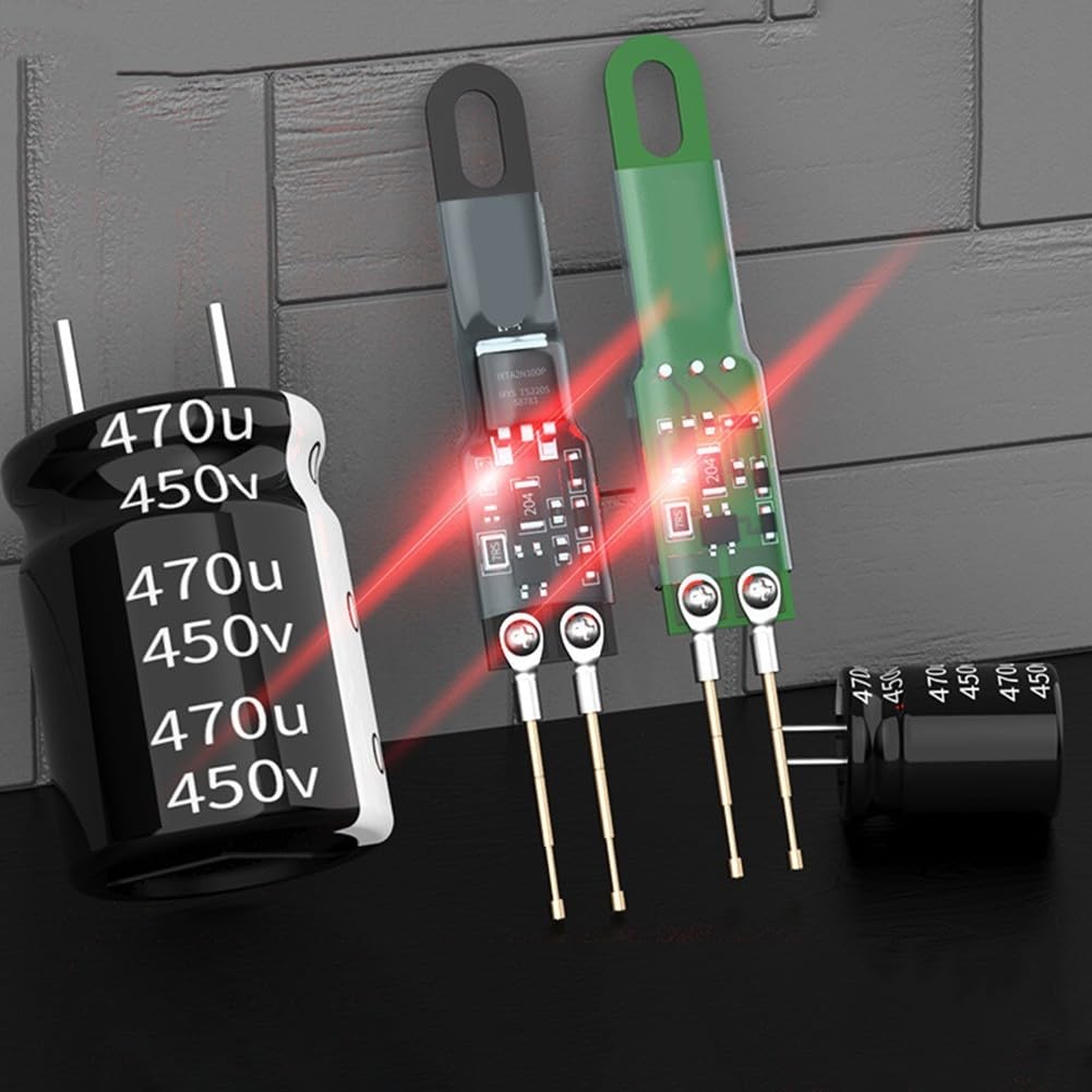 Pluma de descarga de condensador Herramienta de descarga rápida 1000UF 5000UF Instrumento de reparación electrónica con indicador LED (B con 5000 UF)