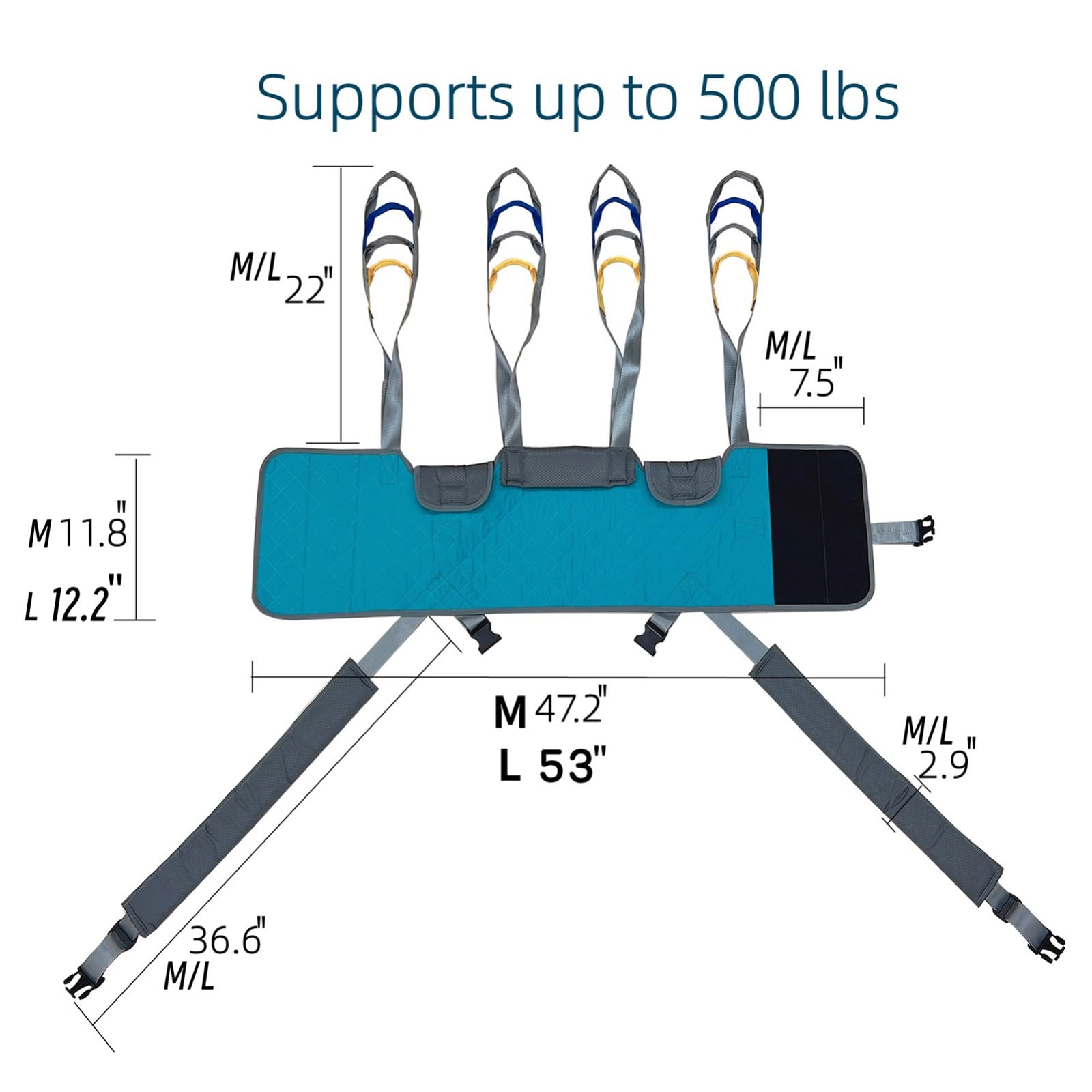 Arnés Para Traslados Pacientes Eslinga Para Estar De Pie Cinturón De Transferencia De Pacientes Pacientes Paralizados Ayudas Para Caminar De Cuerpo Para Enfermería Carga-230Kg L