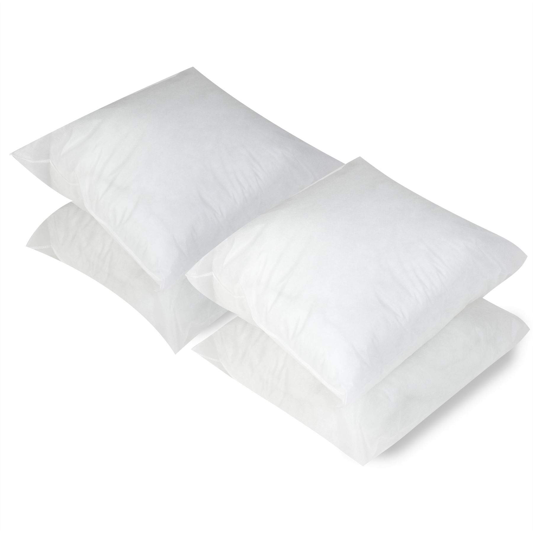 SleepyNights 55cm x 55cm Cushion Pads Pillow Inserts Shams Square Extra Filled Plump Inner Fillers Stuffer Square Polyester White Pad – MADE IN UK – Pack of 4 (22” x 22”)