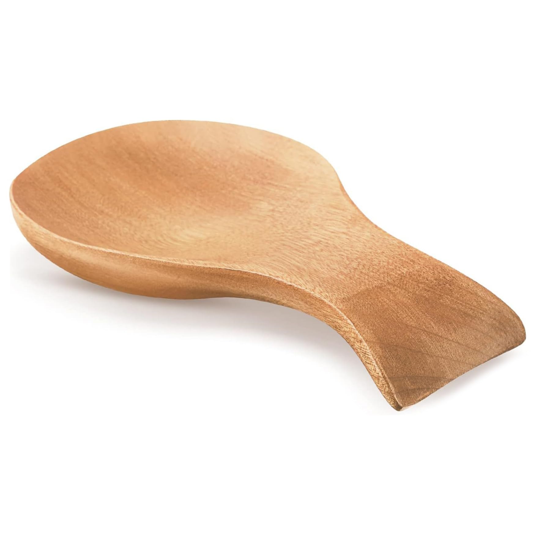 Ngbbby Burlywood Wooden Spoon Rest, Modern, Rustic & Smooth Spoon Holder For Stove, Farmhouse Utensil Rest For Spatula, Brush Or Tong, Kitchen Counter Decoration, Wooden Holder