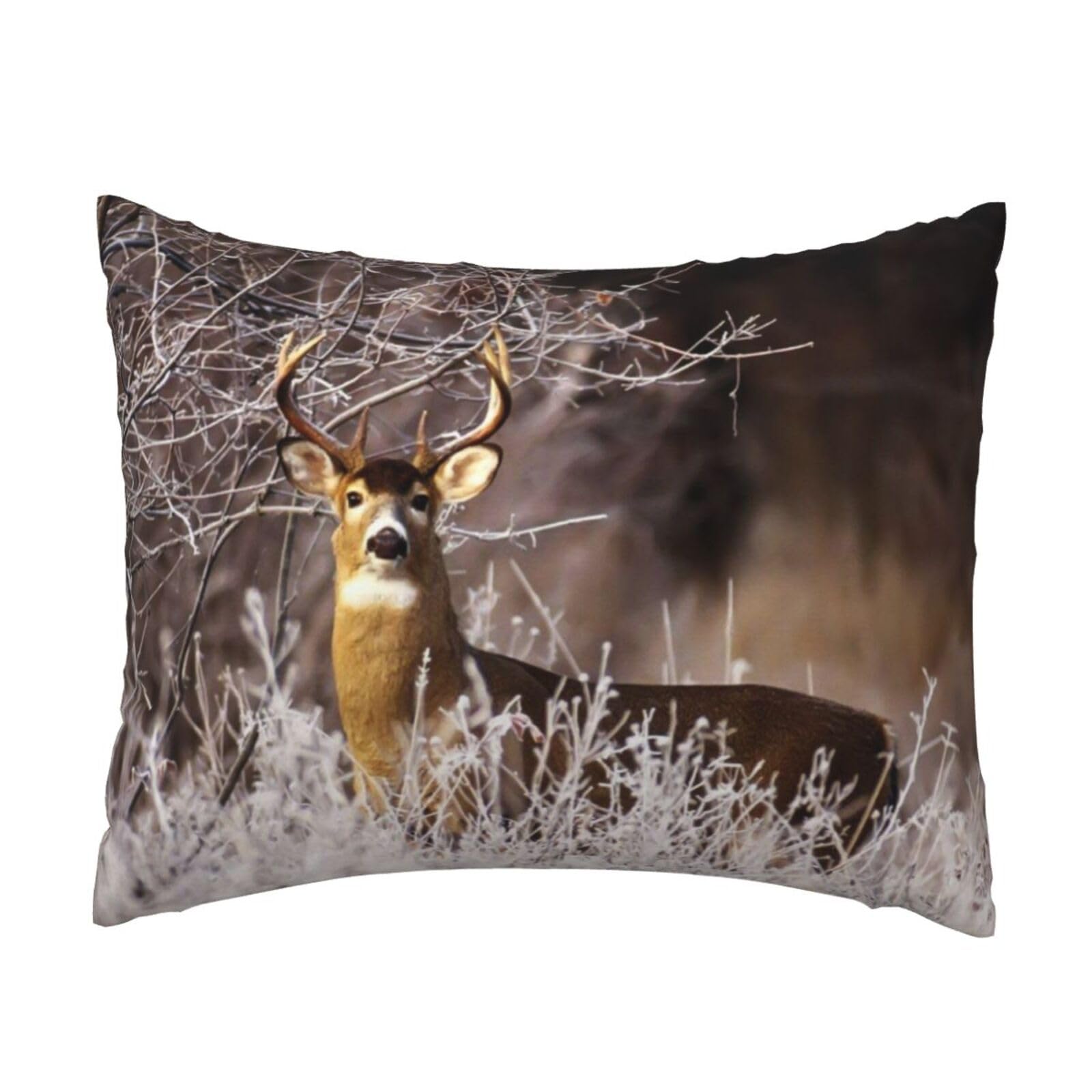 WSHFFILO Free Whitetail Deer printed Pillow Case 20x26in Decorative pillowcase Throw Pillow Cover