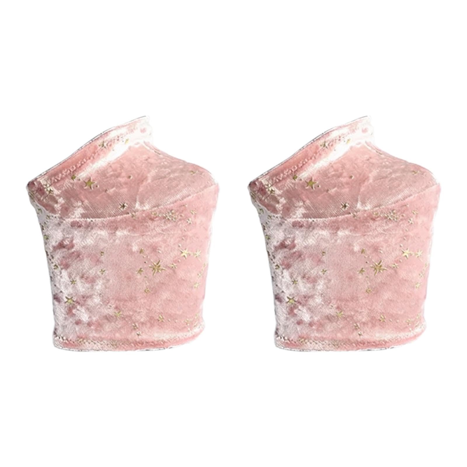 2 Pezzi Copriscarpe Protezioni per Scarpe Da Pole Velluto Antiscivolo Resistenti All'usura Graffi Adatti per Allenamento E, Pink L