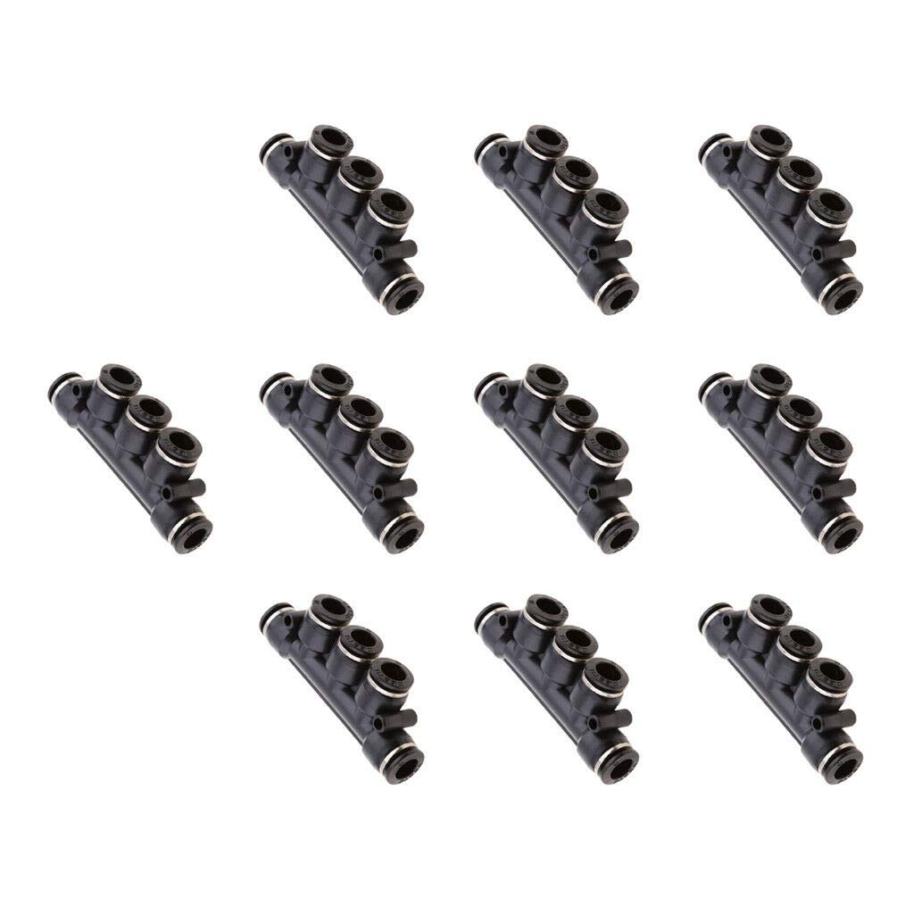 ELECTROPRIME 10pcs 10mm Air Tube Quick Connector Joint Secure Connection for Air Tools