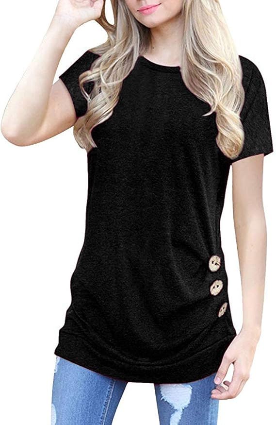 Amazon Co Jp 親子tシャツ 子供服 半袖 無地 不規則 ボタン レディース 女の子 親子服 柔らかい 可愛い 親子お揃い服 姉妹ペア服 夏服 キッズ ママ 上着 普段着 記念日 休日 お出かけ 撮影 写真 家族 ペアルック トップス母さん子 お揃い服 ファッション