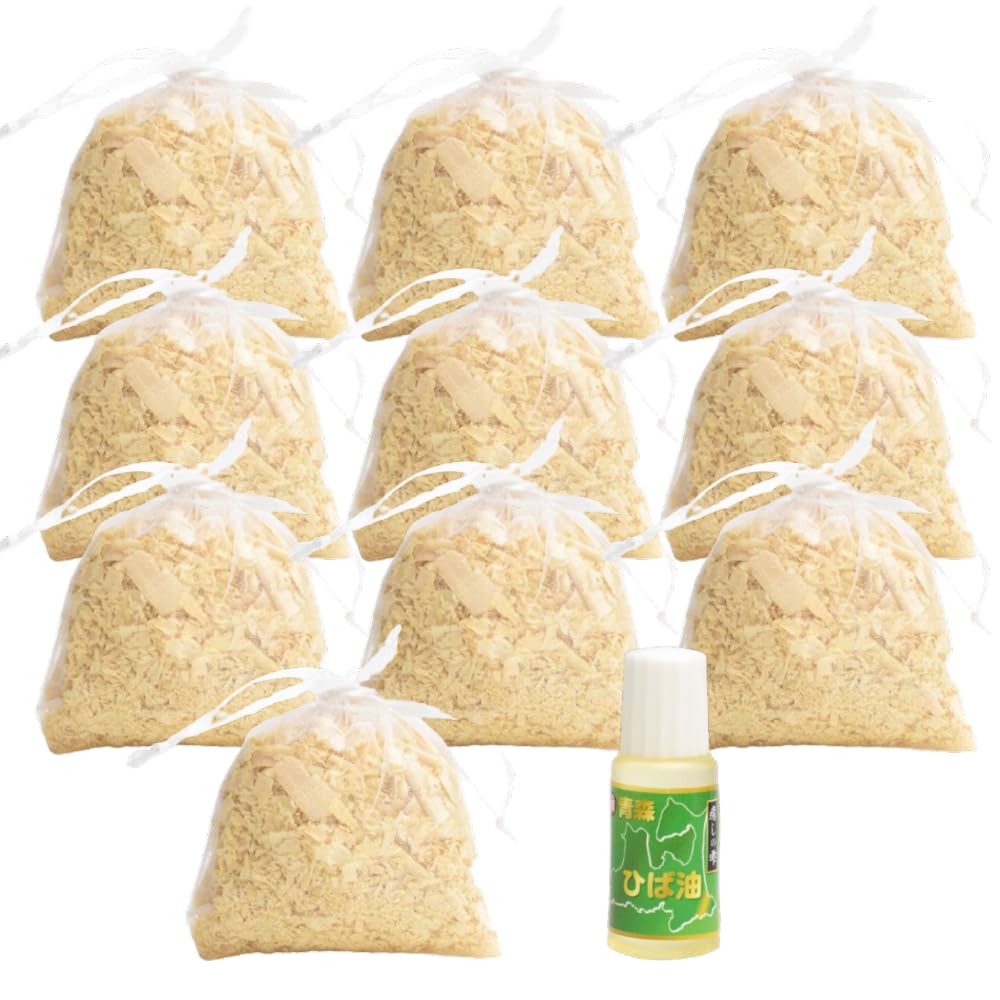 Amazon.co.jp: 癒しの袋 10袋 ひば油 10ml セット（7cm×7cm