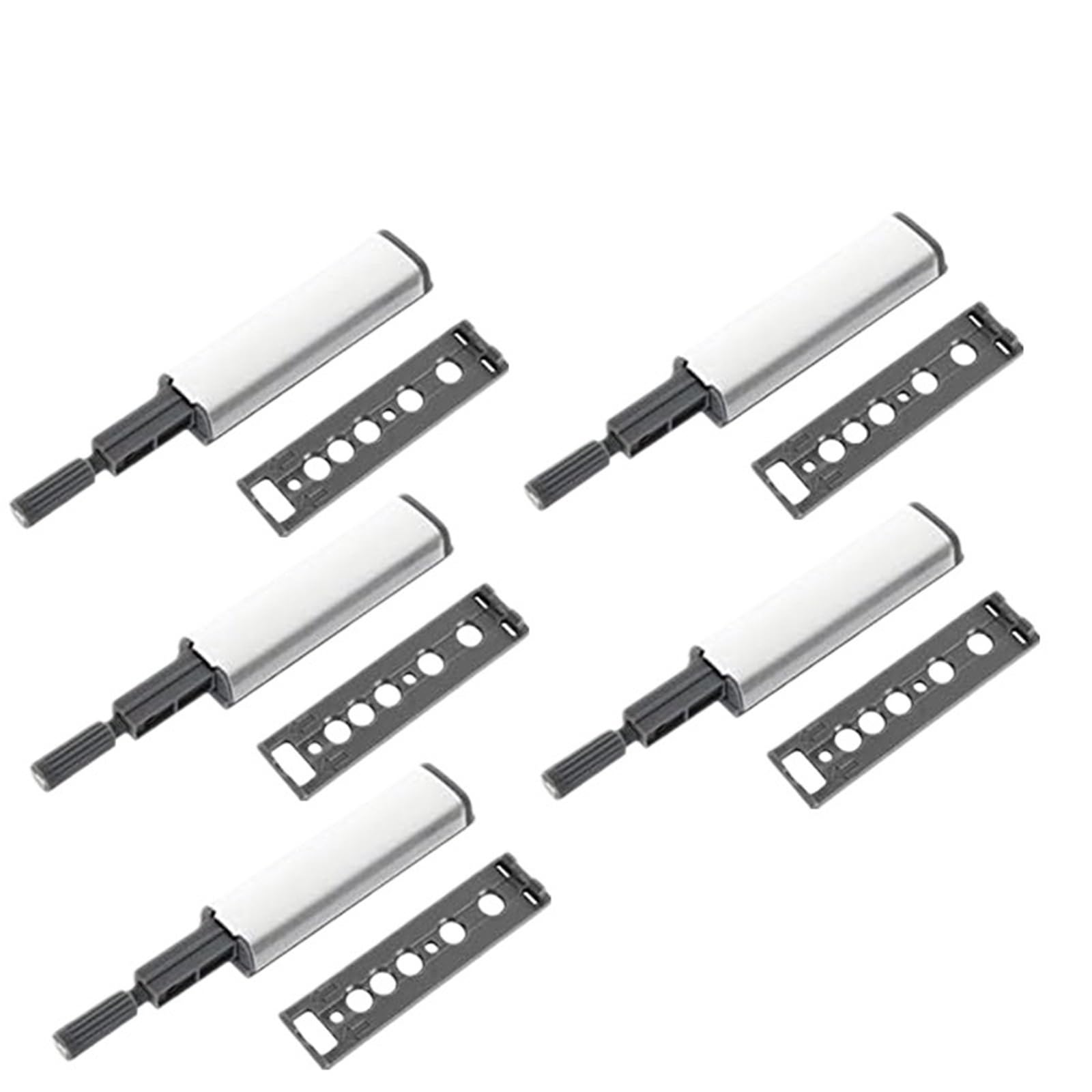Zuxwux 5Pcs Cabinet Push Latch Cabinet Catches Push To Open For Door Drawer Latches Closer Rebound Hardware(5Pcs)