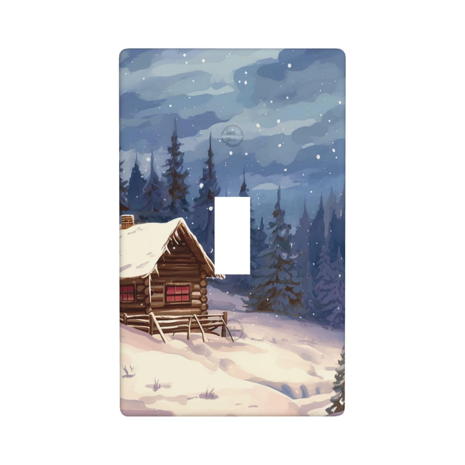 Nonhai Cabin In The Woods Decorator Wall Plate Cover Single Toggle Light Switch Cover Wallplates Blank Electrical Rocker Switch Plate Covers For Electrical Outlets Decorative 1 Gang 4.5" X 2.76"