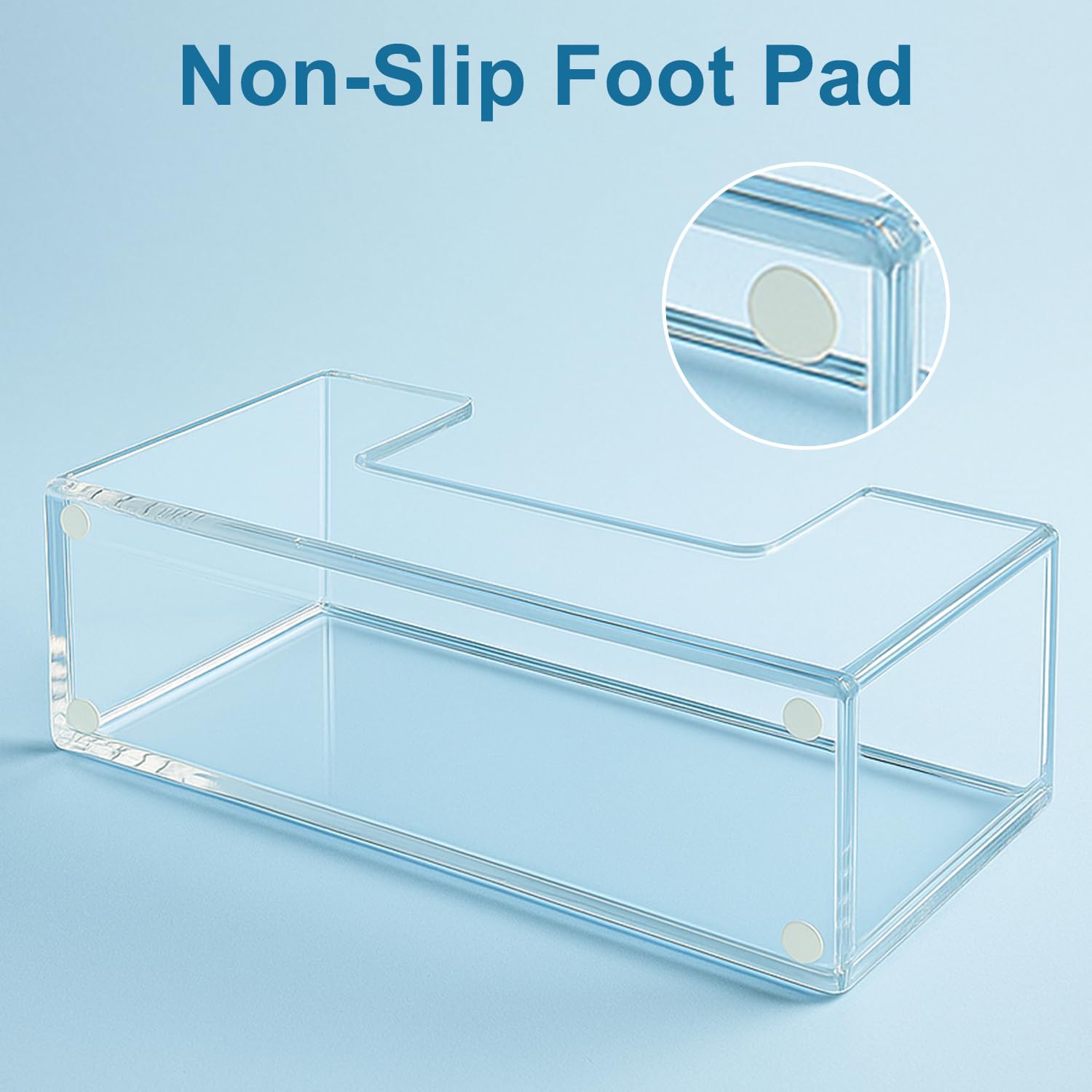 Acrylic Napkin Holder Tray - Clear U-Shaped Design, 9x5.5x2.5 Inches, For Paper Towels, Guest Bathrooms, Restaurants