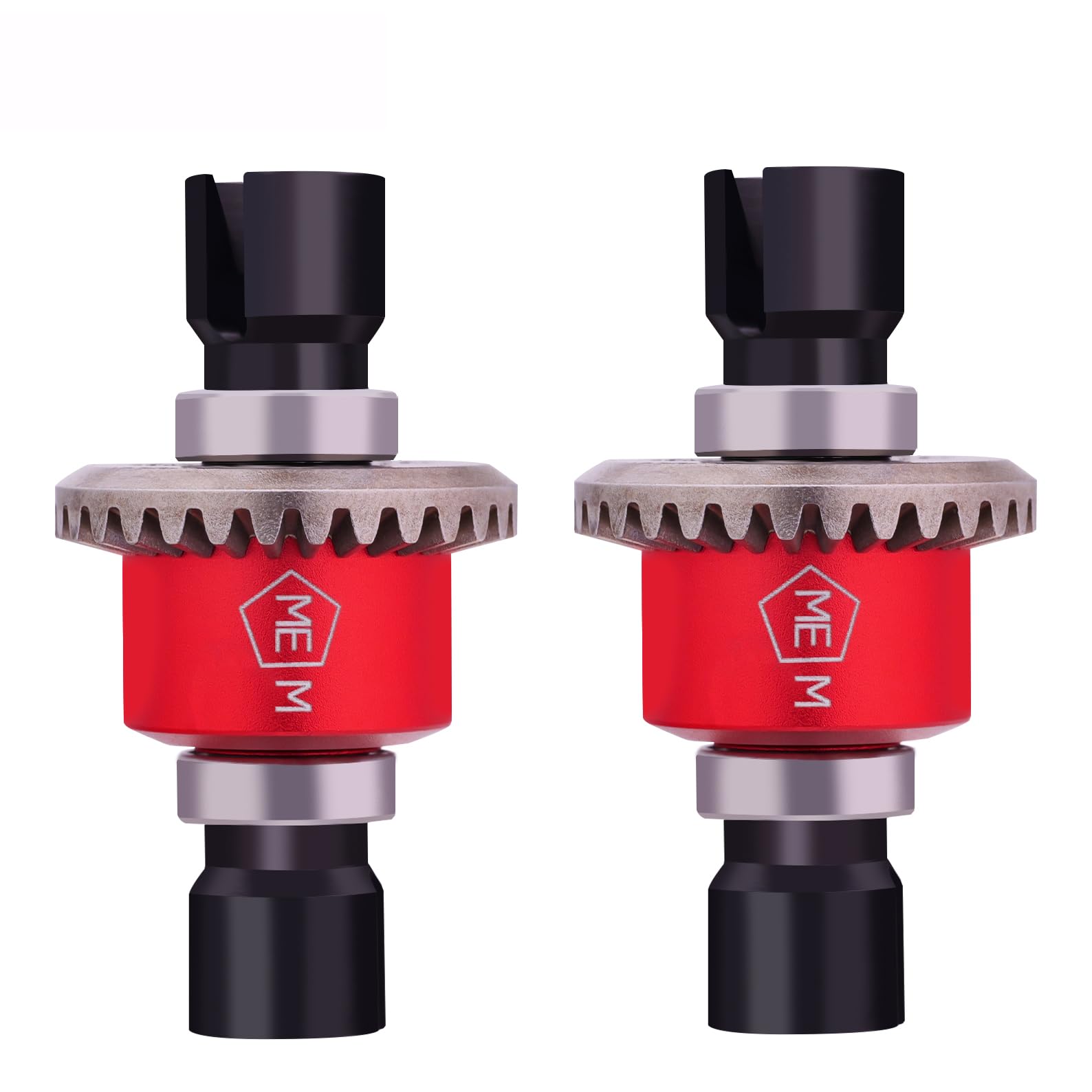 2PCS Alum H16BM Front Rear Differential Diff Gear for 1/16 H16BM H16207 16208 16209 16210 H16 1/14 14301 14302 14209 14210 H14BM Series Upgrades Part Red