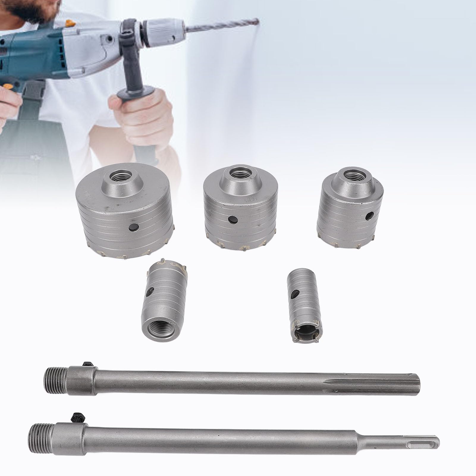 Disston E0102841 RemGrit Hole Saw Accessories Hex Shank Mandrels, 3/8-Inch