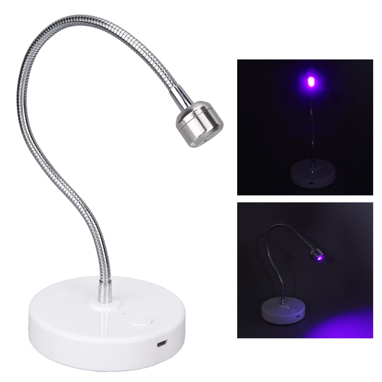 Mini Lampada per Unghie Lampada per Unghie a LED, Lampada per Unghie UV Lampada per Unghie USB Portatile Asciugatrice per Unghie Testa Girevole Smalto per Unghie Asciugatrice per Colla con Timer 60s