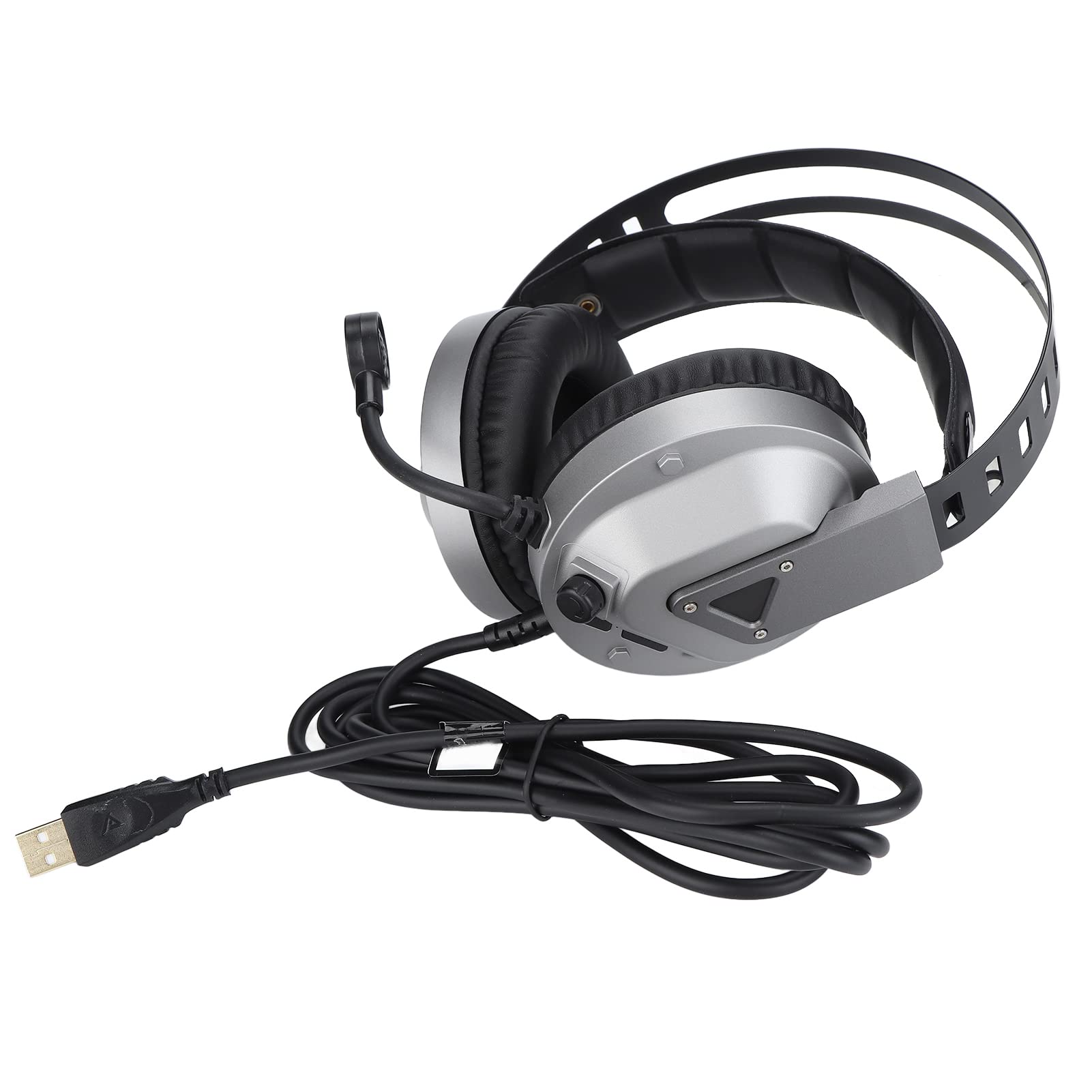Taidu 7.1 Auriculares de juego Surround con almohadillas para los oídos, micrófono LED para ordenador portátil PC