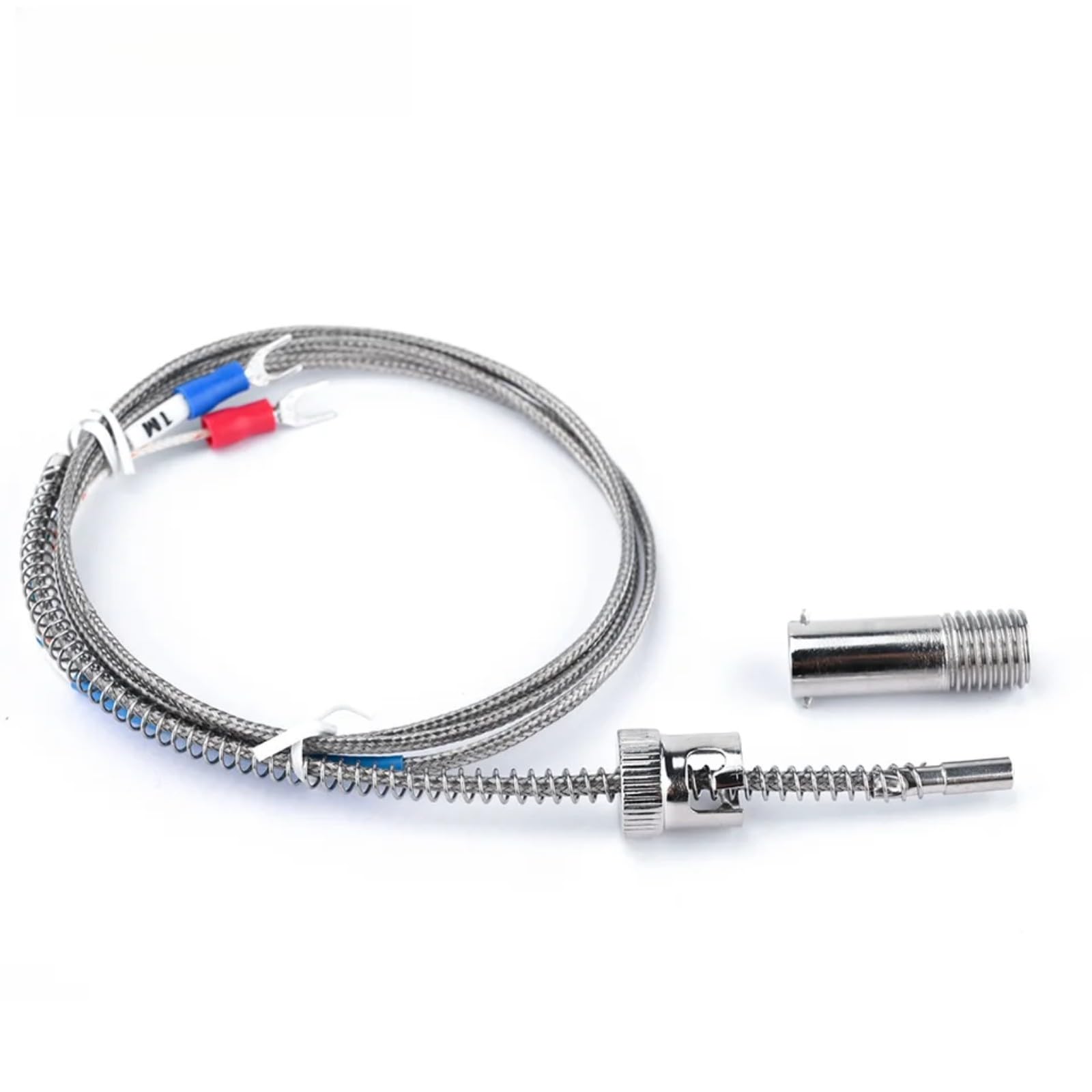 1PCS Sonda termopar M12 K 1/2/3/4/5m 0-600 E Tipo Roscada(K 2 m)