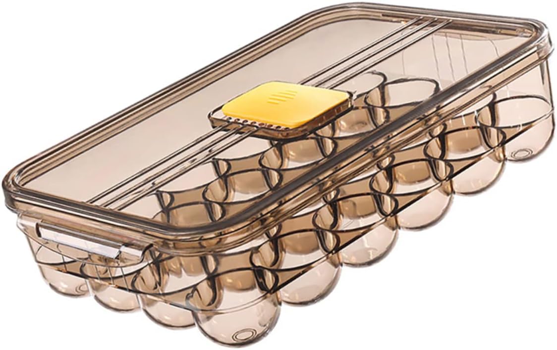 ARTIBETTER Egg Organizing Case Covered Egg Box Fridge Pet Material Reusable for Home