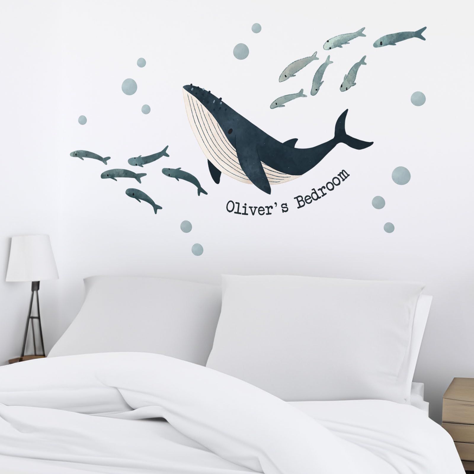 Stickerscape Personalised Ocean Friends Wall Sticker – Custom Underwater Scene Wall Decals, Kids Room Decor, Easy To Apply & Removable