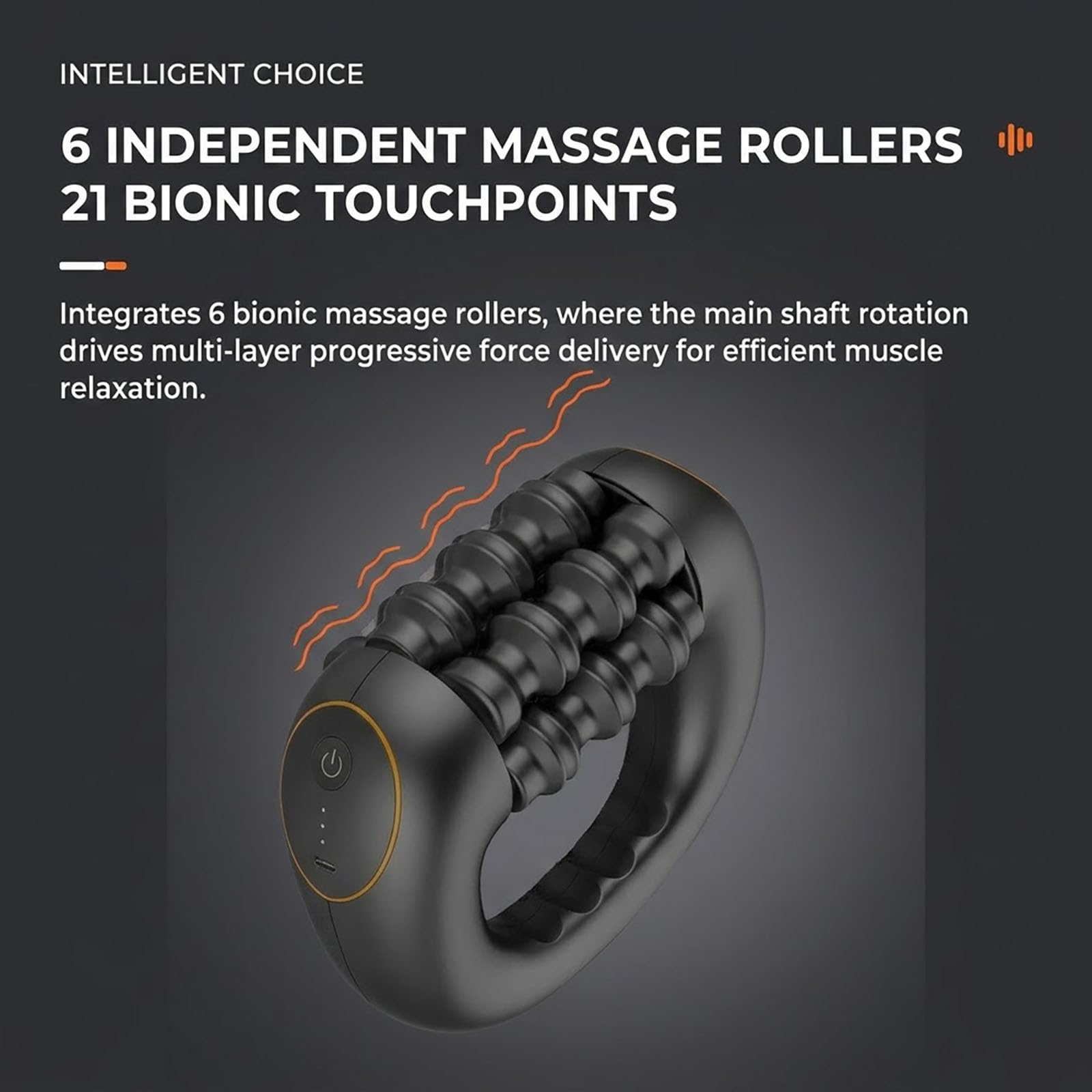 Body Sculpt Roller, Masajeador Anticelulítico Rodillo Eléctrico, 3 Niveles de Intensidad, Alivia la tensión muscular, Masaje Profundo Piernas y Cuerpo (Sin base)