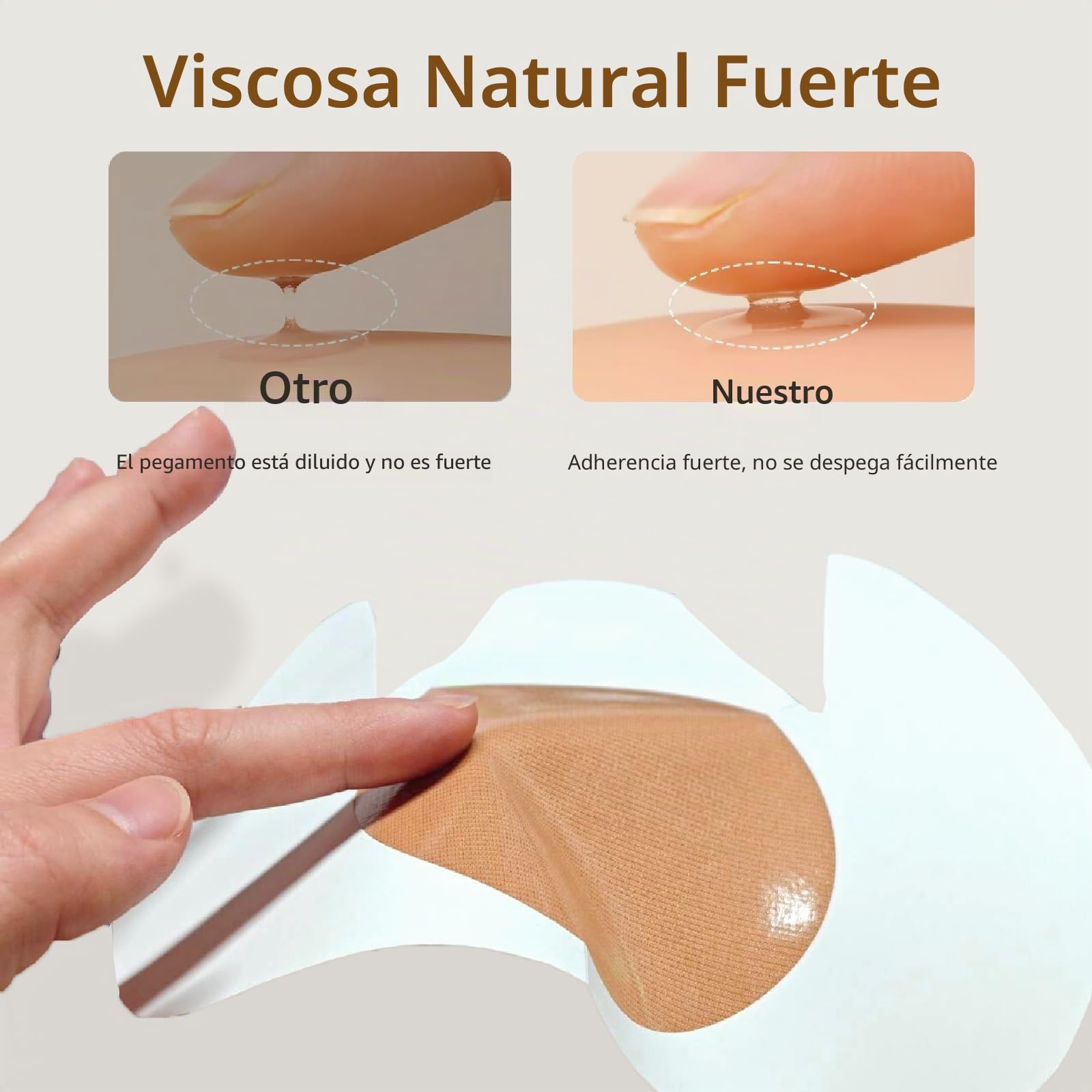 Pack de 4 cintas para pechos grandes, sujetador adhesivo sin tirantes, incluye 2 pares de cubiertas de silicona para pezones