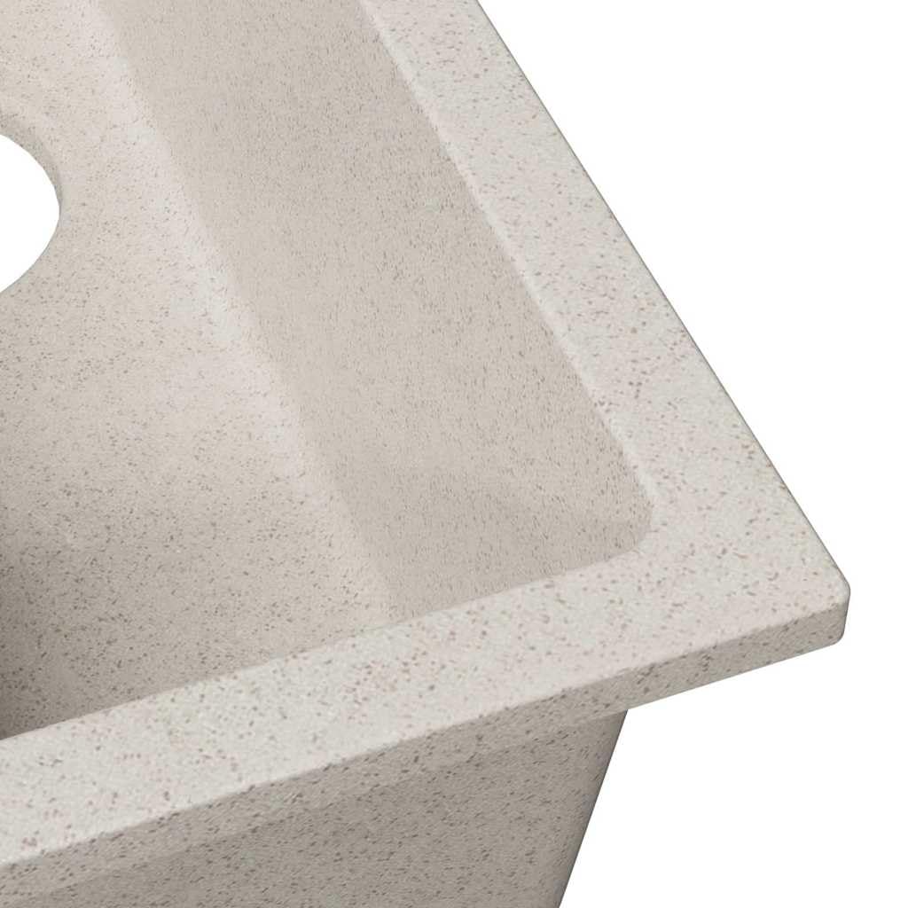 vidaXL Zlew kuchenny Beżowy 21 x 44 x 14 cm Granit