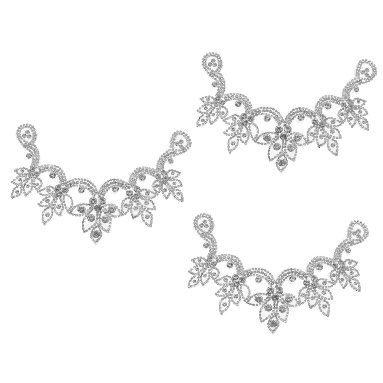 STOBOK 3pezzi Rhinestones Patch Per Abbigliamento e Scarpe Applicazione Termoadesiva Glitter Per Riparazione e Decorazione Per e Accessori