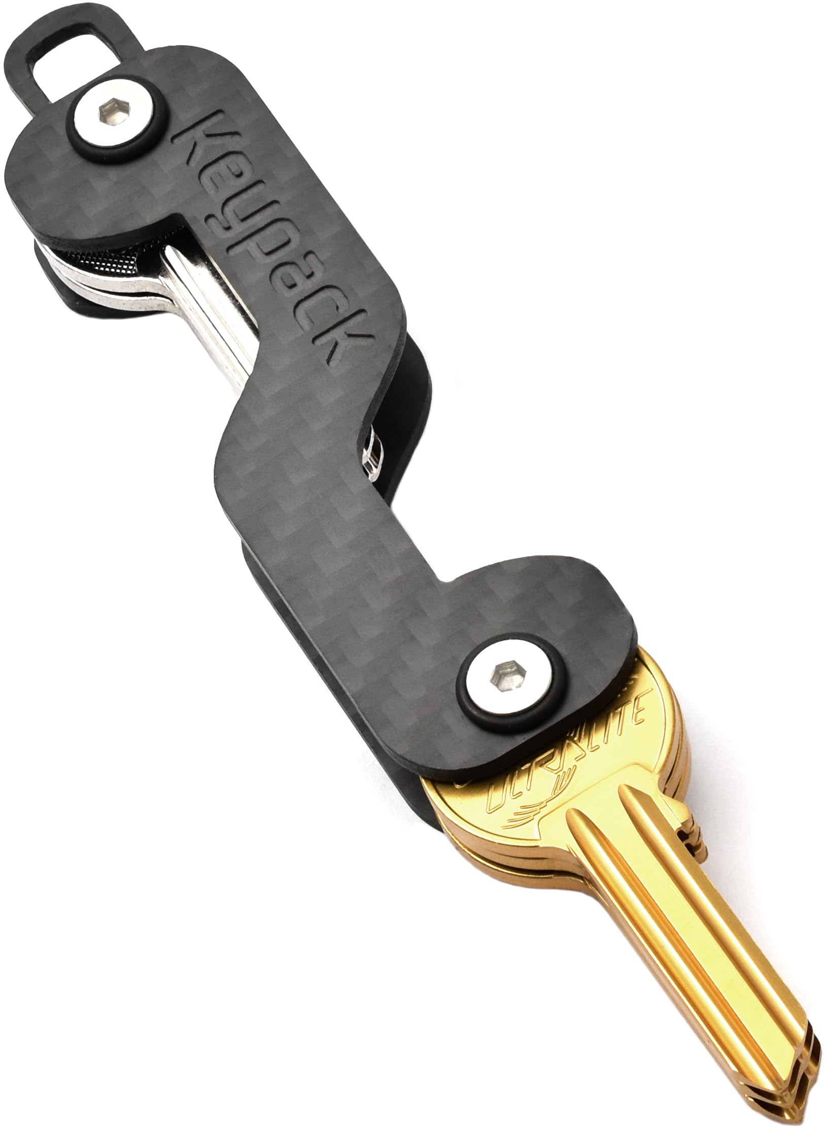 Key organizer made of carbon | for up to 16 keys | Keychain | Key holder (without multitool)