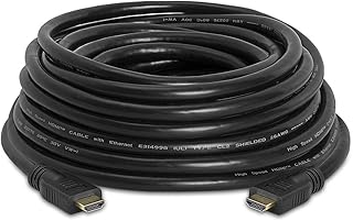 Cmple - High Speed HDMI Cable 25 FT for In-Wall Installation with 4K 60Hz, Ethernet, 2160p, 3D, HDR (ARC), Ultra HD - 25 Feet, Black