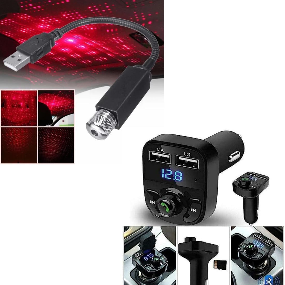 Brotox Ultimate Car Tech Combo-CAR X8 FM Transmitter with Universal Bluetooth Connectivity, Hands-Free Calls, and Music Playback+USB Atmosphere Ambient Star Projector Night (B0D3QHTF36) Amazon Price History, Amazon Price Tracker