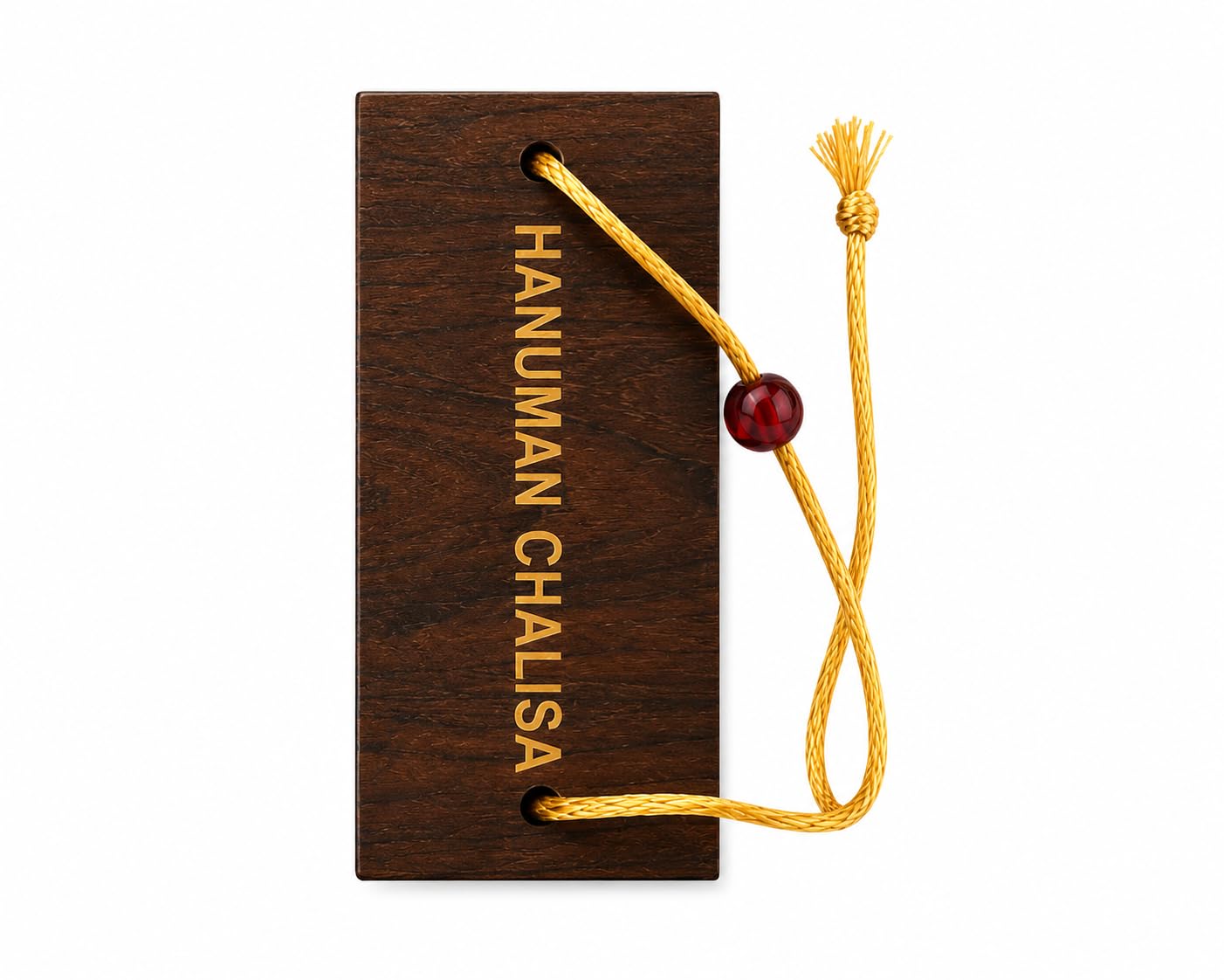 Pocket Hanuman Chalisa Wooden Book in English with Hanuman Aarti | Wooden Mini Prayer Book | Car Hanging | Travel Size Devotional Book | Home Temple | Hindu Spiritual Gift-image-3
