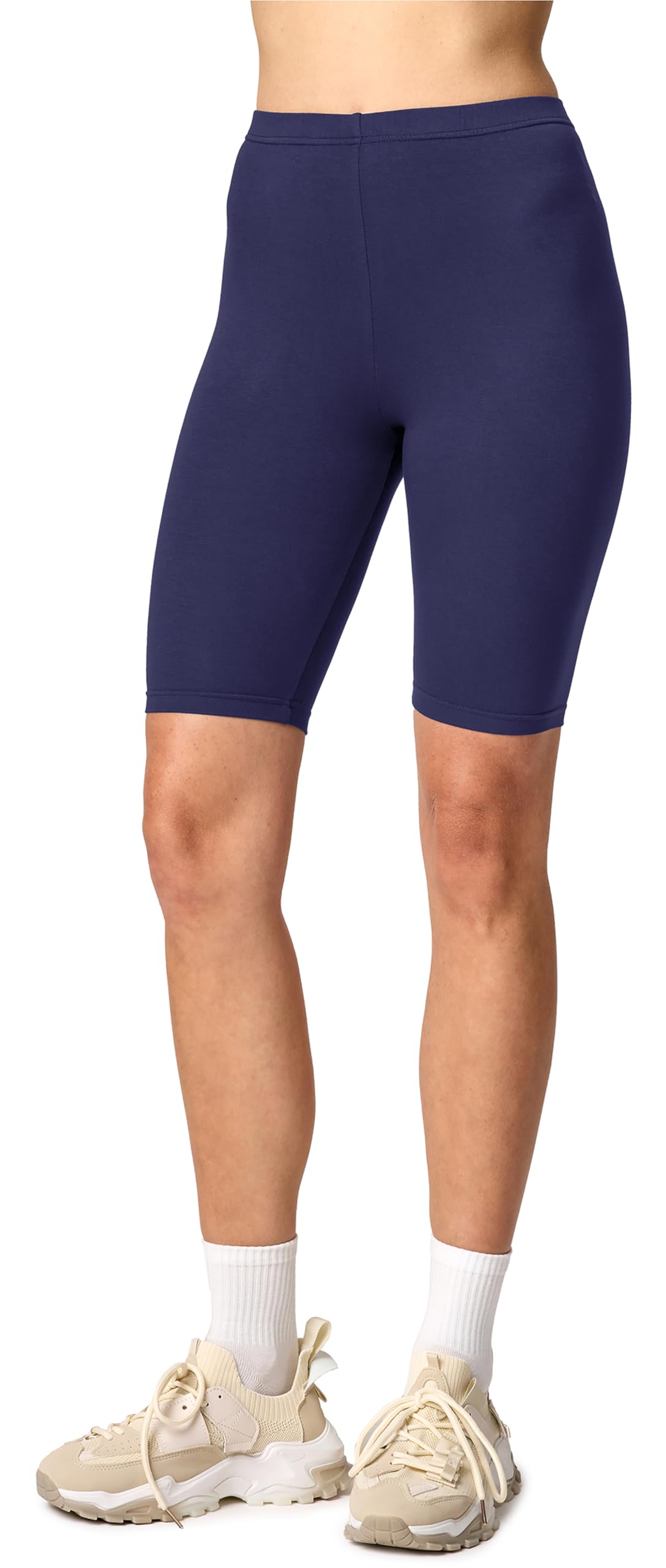 Merry Style Women's Leggings Short MS10-145(Navy Blue, XXL)