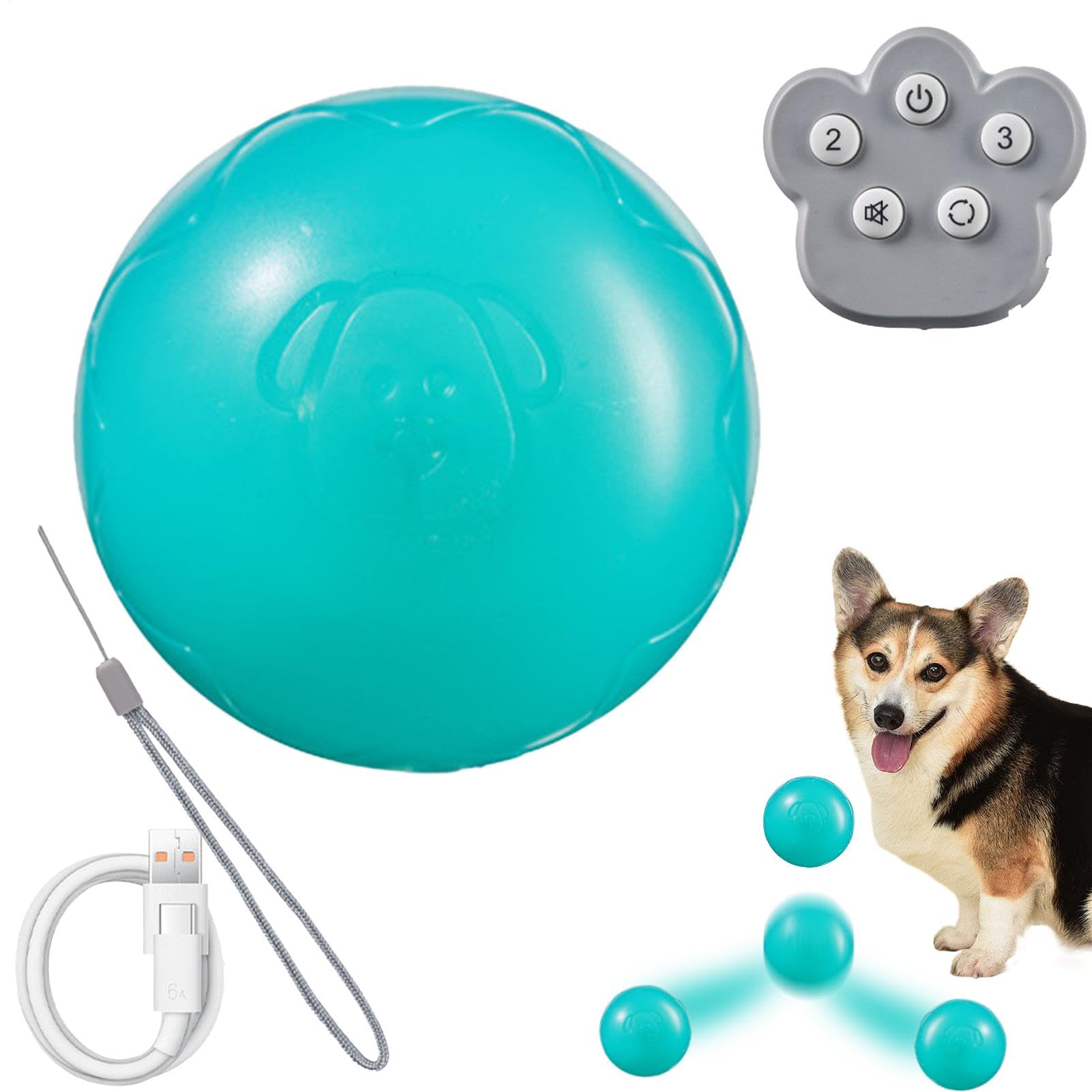 Balle interactive pour chien idéale pour amuser votre animal dans le salon