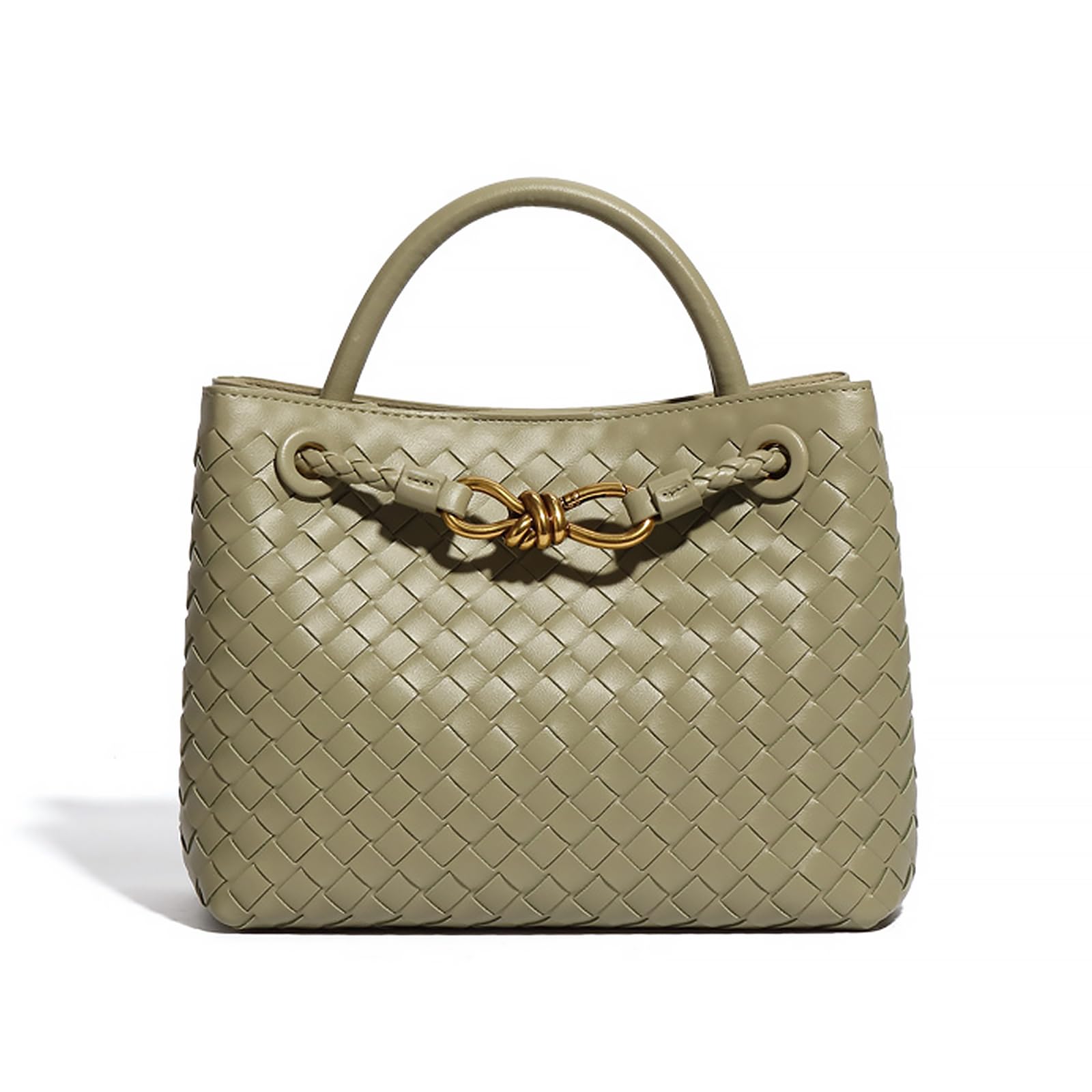 KDranxi Woven Bag for Women Tote Top Leather Handbags Hobo Shoulder Crossbody Satchel Bags