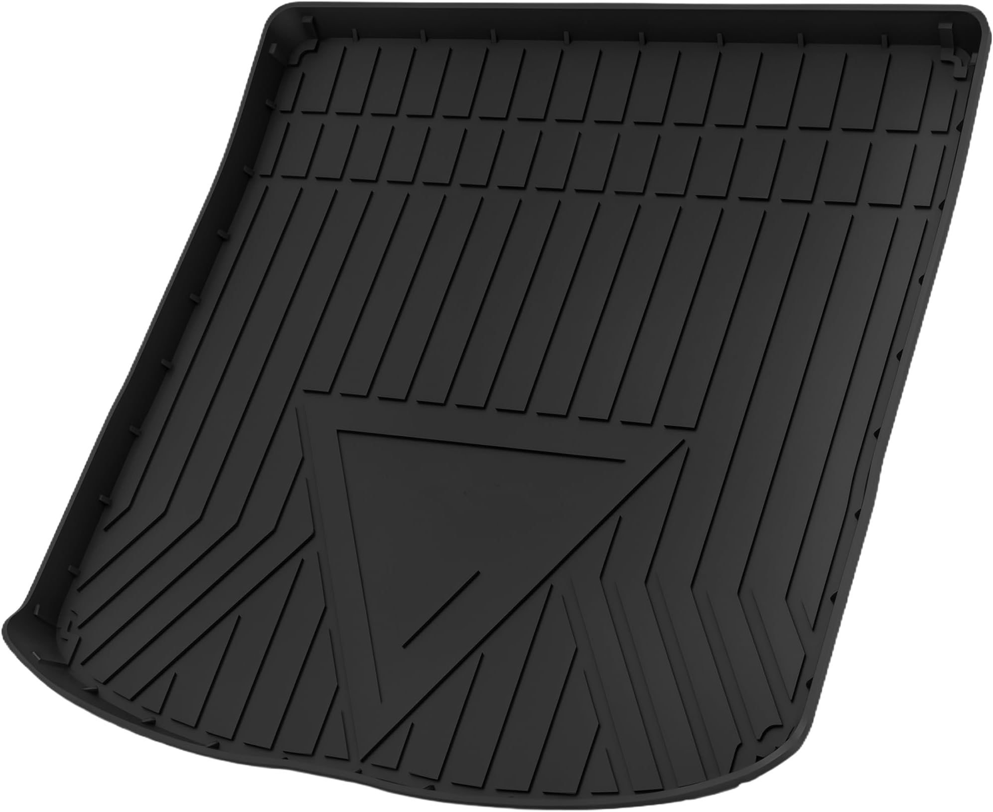 Flat Face Cargo Liner Rear Trunk Mat Trunk Cargo Luggage Boot Tray Mat Stripes and Triangles Pattern for Audi A4 S4 2017-2024 Anti-Slip