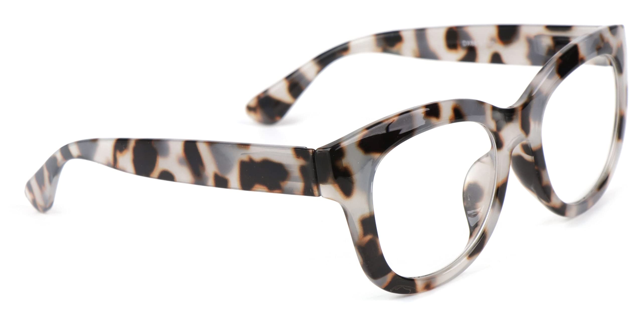 Fads & Fashions Unisex Beige Leopard Bold Oval Fashion Retro Reading Glasses With Spring Hinges Dx86 (, 3.5, Diopters)