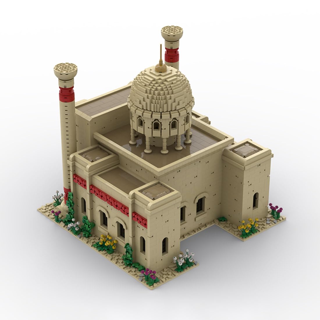 Mittelalterlicher Kirche Bausteine, 5601 Stück im nahöstlichen Stil Mittelalter Burg Klemmbausteine Haus Set für Erwachsene und Jugen, MOC-213366