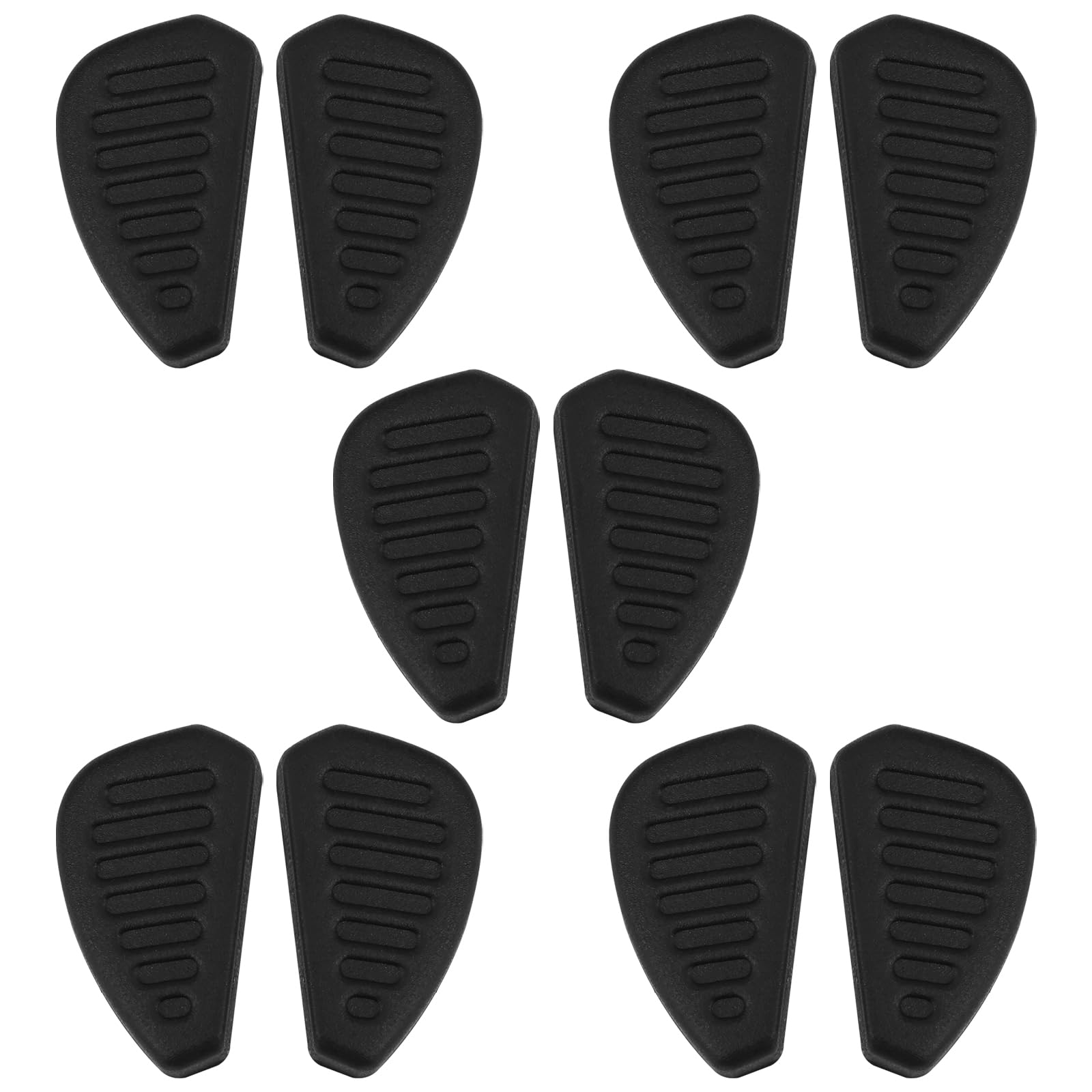 Briny River 5 Pairs Eyeglasses Silicone Nose Pads Slide-On 17x10mm Push-in Black Compatible with Nike Glasses