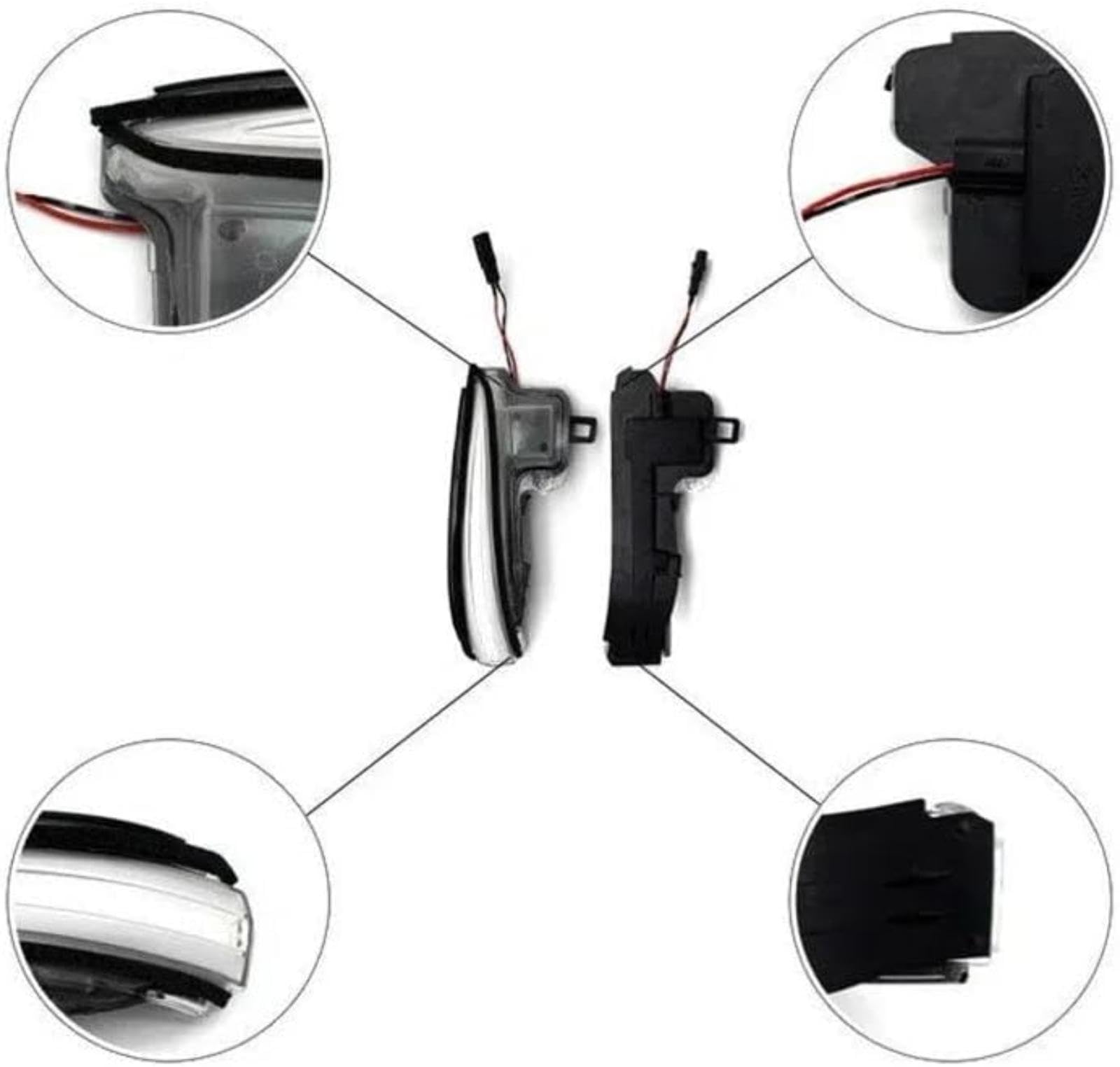 Dynamiczny kierunkowskaz, dla TOYOTA, dla Alphard, dla Vellfire 2015-2019 migacz Led boczna lampka kontrolna w lusterku światła samochodowe Lustro Obróć światło sygnałowe