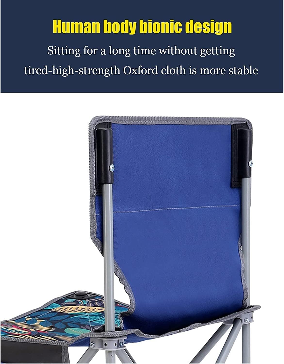 Chaise Pliante Petite Chaise De Camping Pliante Siège Léger Tabouret Portable avec Sac Transport pour Randonnée Pêche Plage Pique-Nique Exterieur(33x32x56cm)