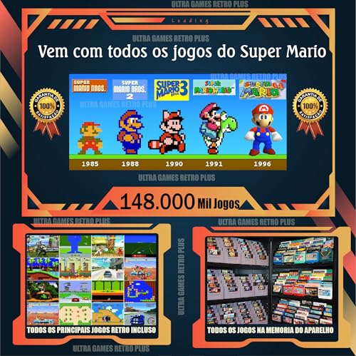 Video Game Retro Premium + 114 Mil jogos + 4 Controles + Atualizado