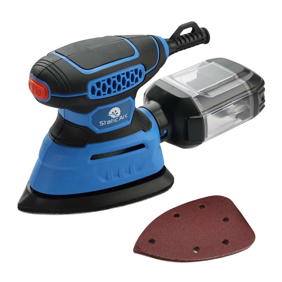 140W Electric Detail Sander Corded Palm Mouse Wood Sanding + Pads