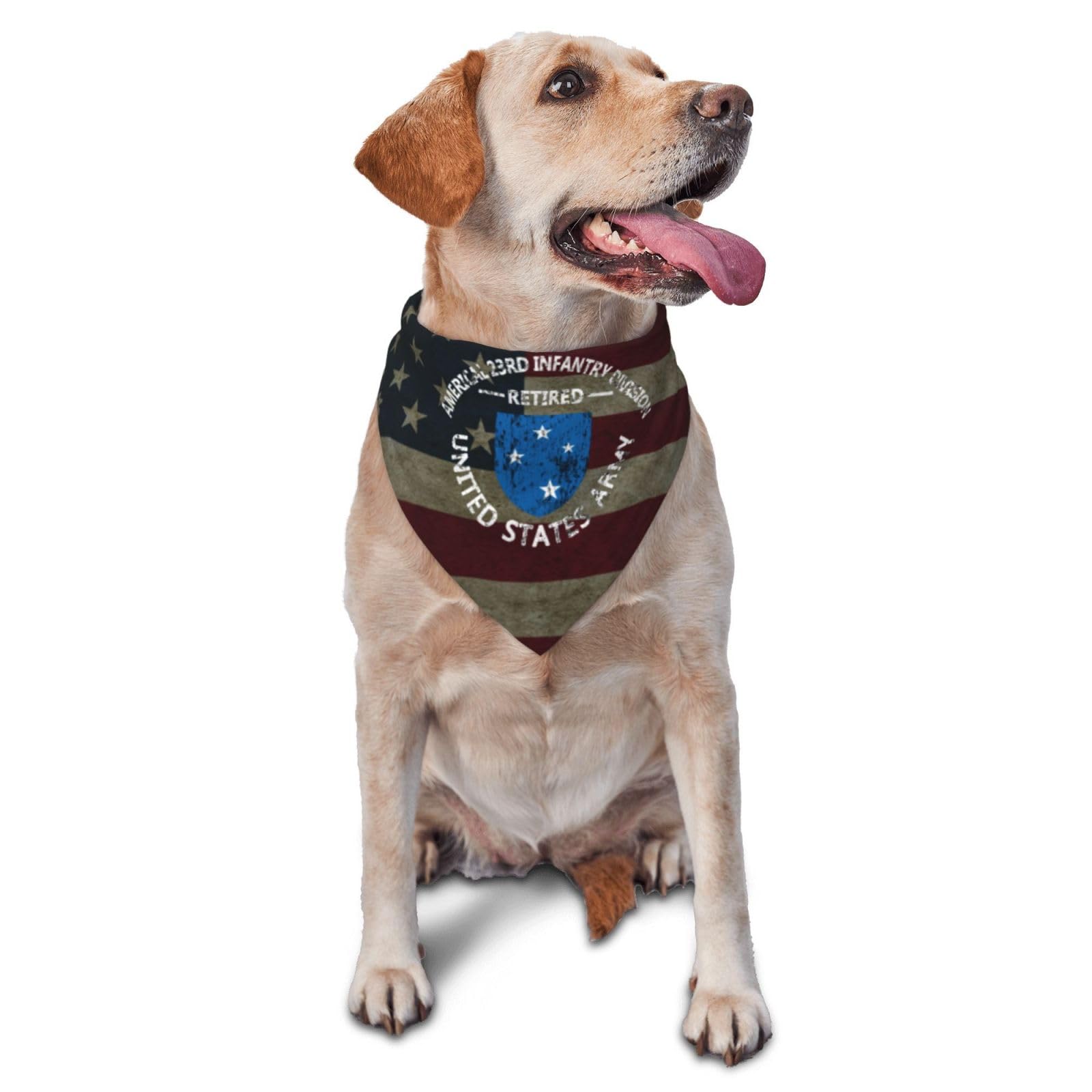 Americal 23rd Infantry Division Retired United States Army Dog Scarf Pet Bandana Cat Pet Bibs