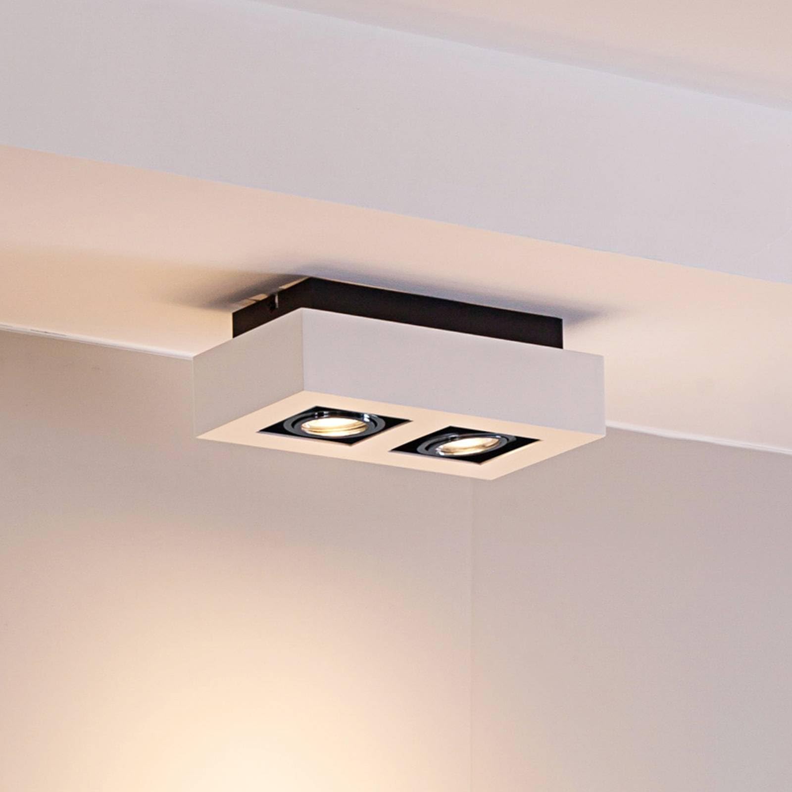 Arcchio spot Vince, 25 x 25 cm, 4-lamps, wit/chroom, GU10