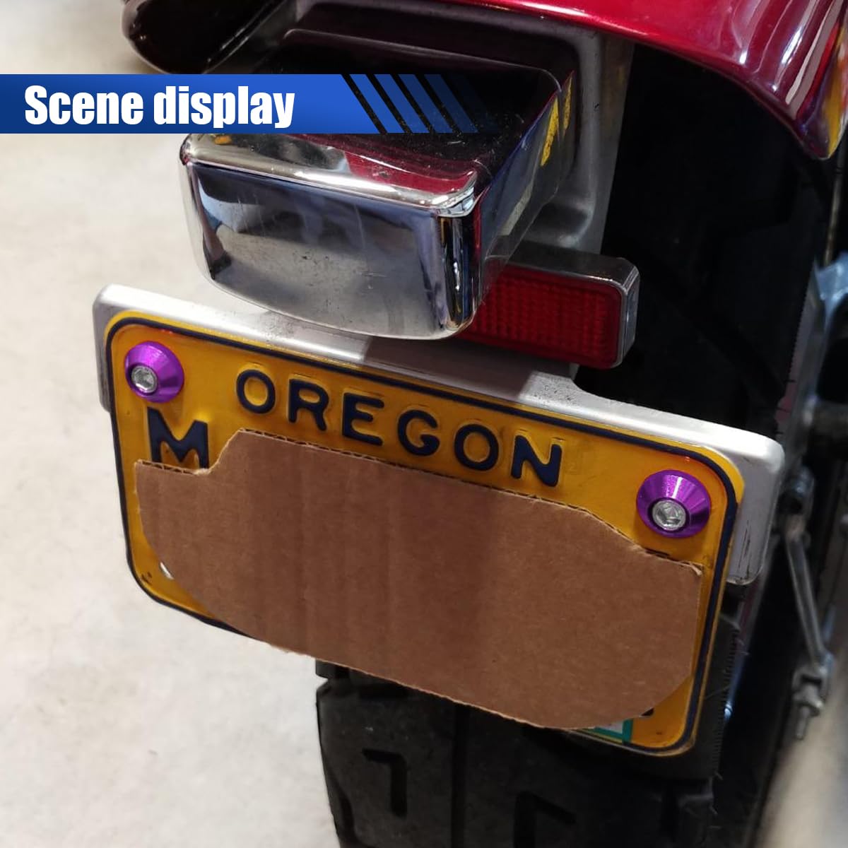 4PCS License Plate Bolts Aluminum Alloy Motorcycle License Plate Frame Fastener Accessories Anti Theft M6 Screws Car Decorations — view 5