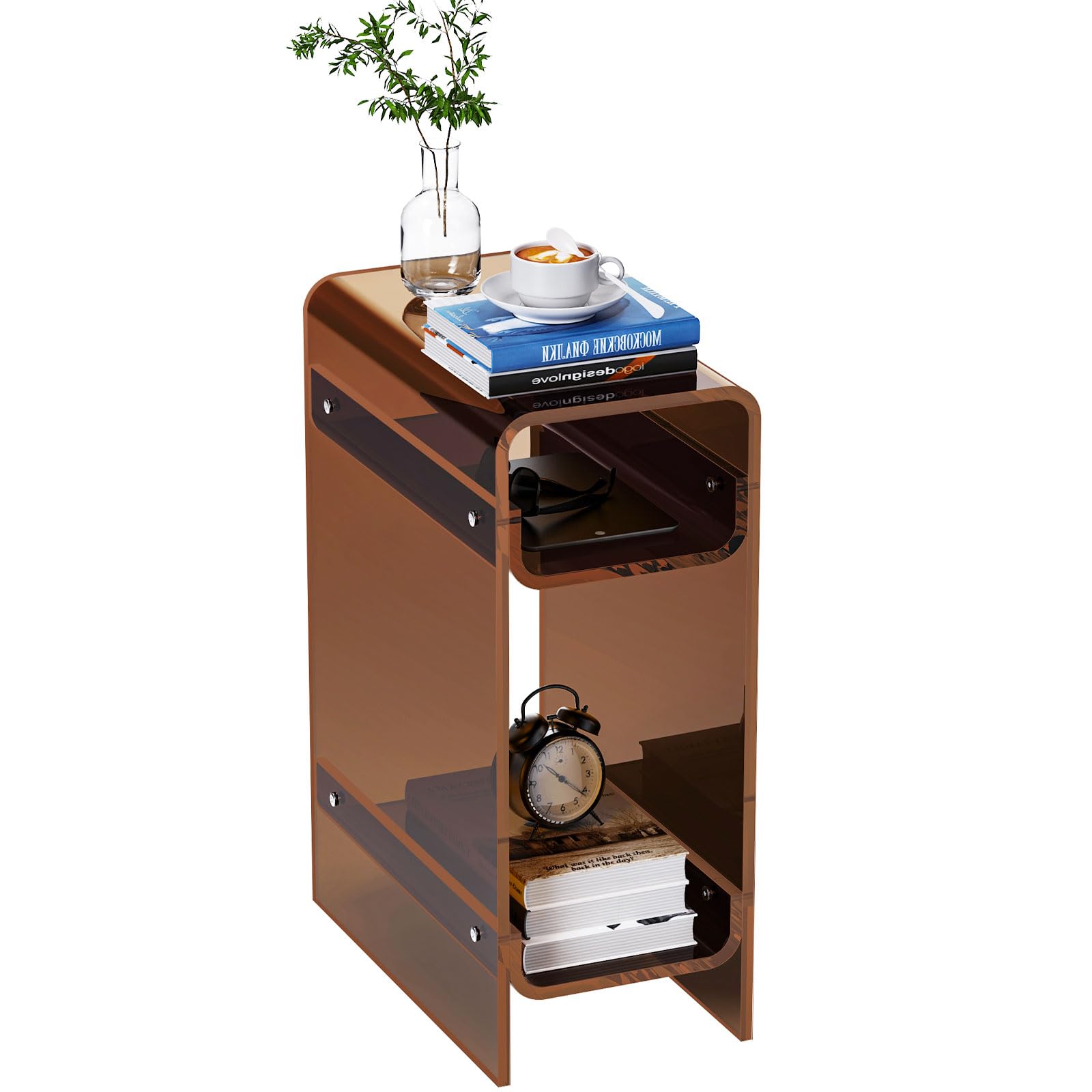 Acryl Bijzettafel, Bijzettafel, Smalle Bijzettafel, Glazen