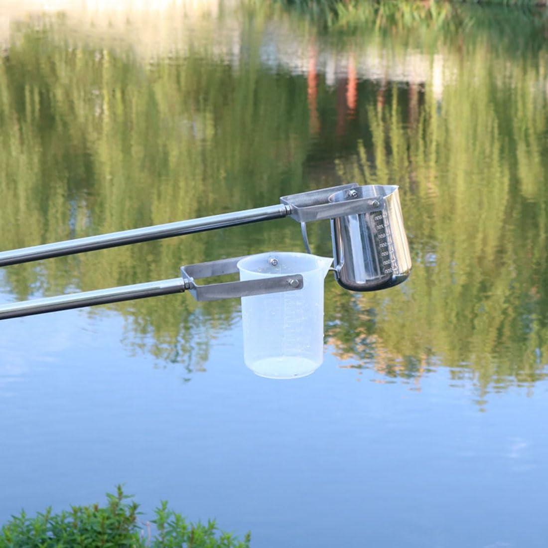 Teleskop-Wasserprobenehmer, Edelstahl-Teleskopstange, Wasserqualitätsprobenehmer, 500 Ml/1000 Ml Wasserprobenahmeeimer, Vertikaler Schwenk-Probenehmer(S1000ML,4-16.4ft)