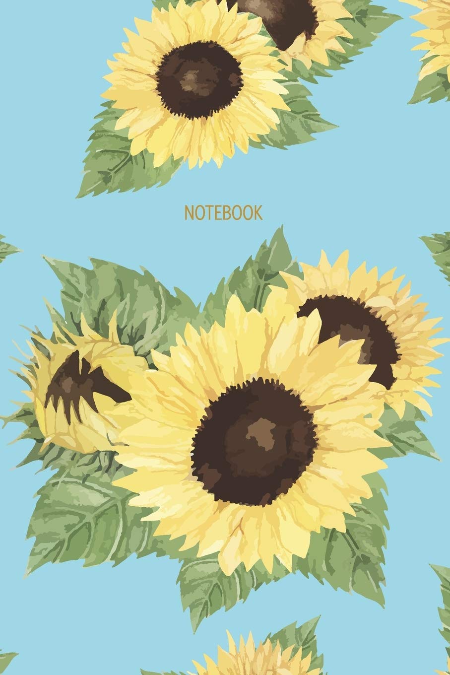 Notebook: Sunflower Notebook & Journal to Write In | Blank Lined Pages | Yellow Sunflowers Watercolor | Recycled Paper