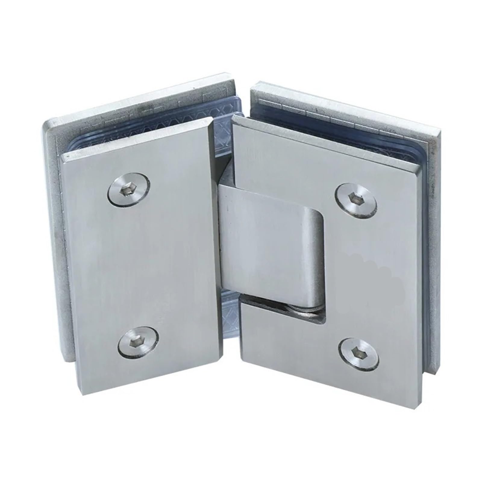 Bisagras para mamparas de ducha Bisagra de acero inoxidable con vidrio cepillado 135 grados, herrajes for puertas ducha y baño, for muebles bisagras