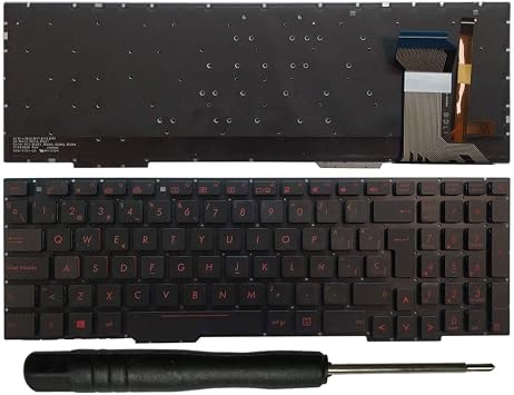 Laptop Replacement Keyboard Fit Asus GL553 GL553V GL553VW ZX553VD ZX53V FX553VD FX53VD FX753VD FZ53V ZX73 Spanish Layout