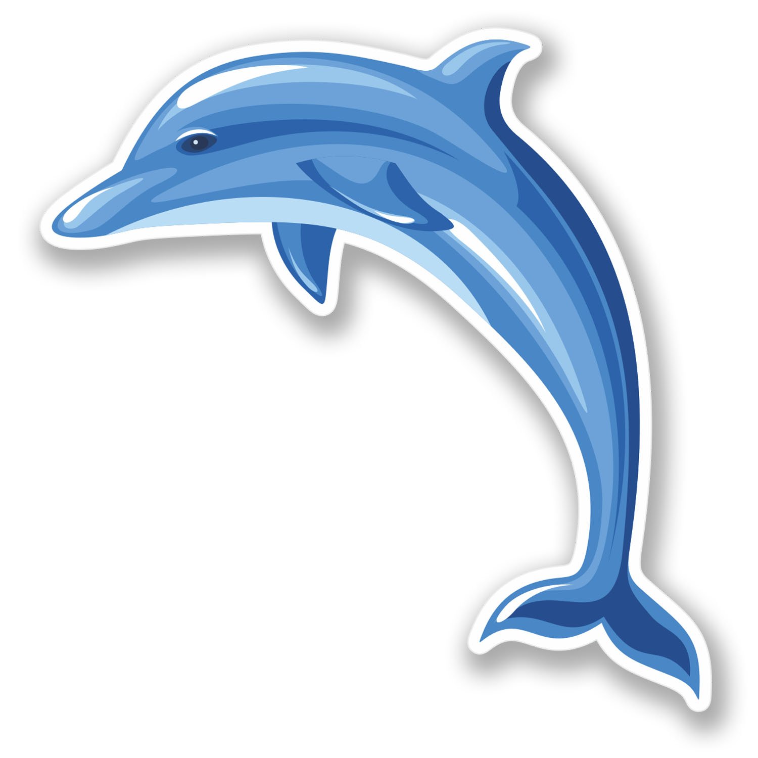 Destinationvinyl Multi 2 X Dolphin Vinyl Sticker Bike Laptop Helmet Fun Scuba Diving Surf Surfing #4335 (10Cm X 10Cm)