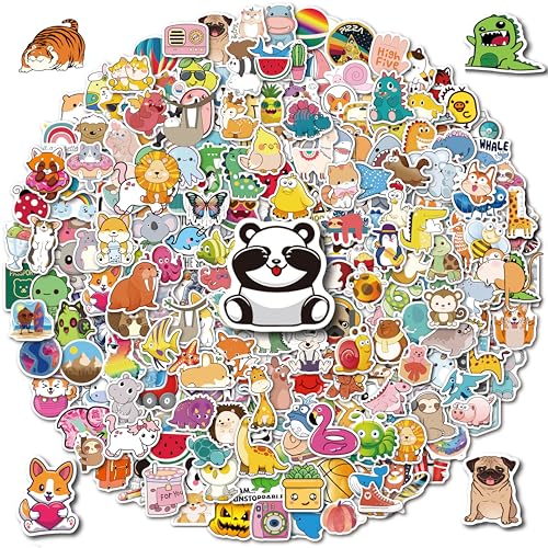 Image of Stickers for Water Bottles, 300PCS Water Bottle Stickers for Kids, Waterproof Vinyl Stickers, Cute Stickers Pack