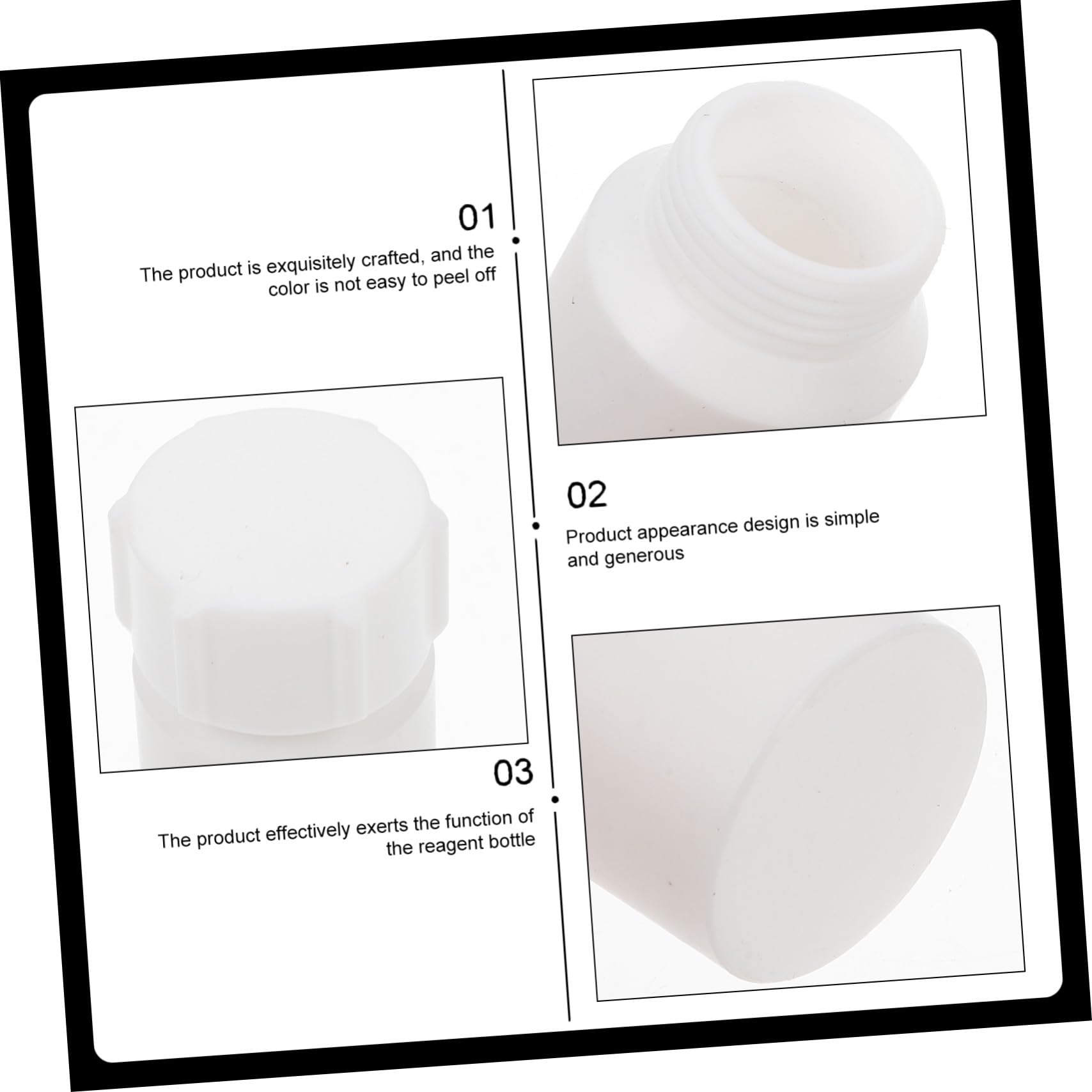 Cabilock Bottiglia Reagente Ptfe Piccola per Esperimenti di Laboratorio Design Delicato e Resistente per Uso Prolungato in Chimica