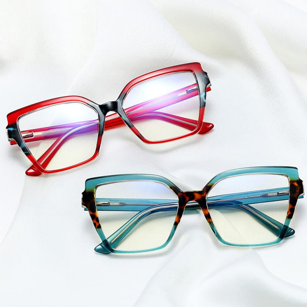 Montatura per occhiali Cat Eye Donna Montatura trasparente anti luce blu Montatura leopardata ottica da uomo